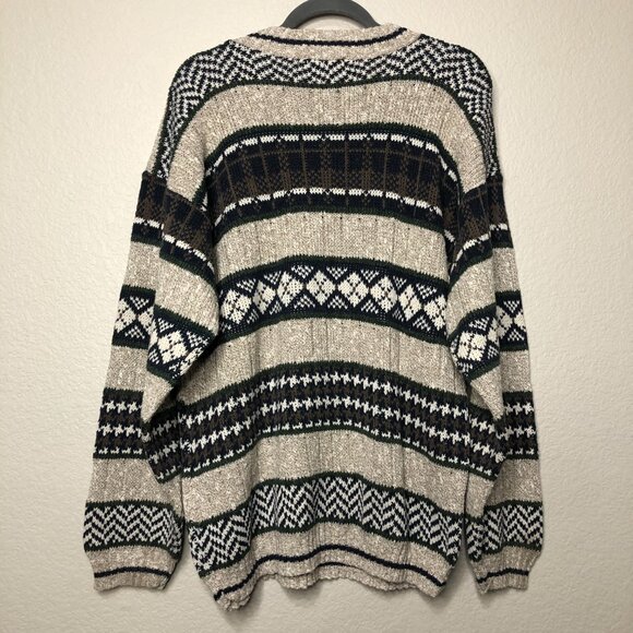 Hill & Archer Vintage Grandpa Sweater Men's S 100% Cotton Knit Holiday Oversized - Picture 12 of 12